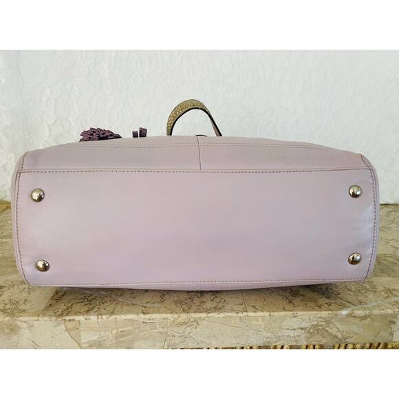 Vtg COACH Penelope lilac exotic/soft leather Satchel Bag carryall F16531 - Picture 6 of 10